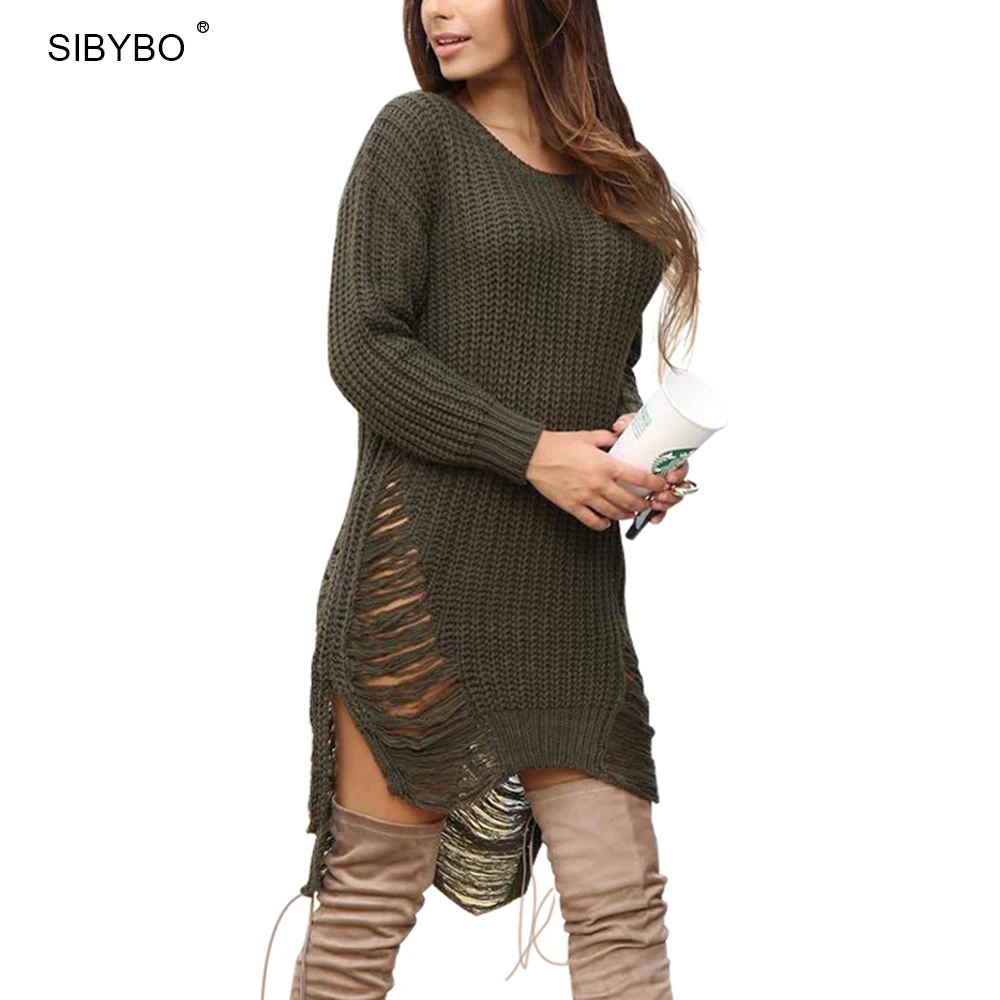 Sibybo Oversized Sweater Women 2018 New Autumn Winter