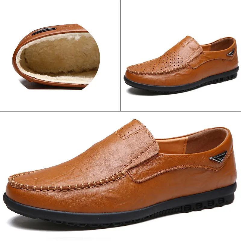 

Mens shoes genuine leather oxford in Men's Casual shoes large sizes Slip On Loafers Moccasins Summer Breathable Lightweight