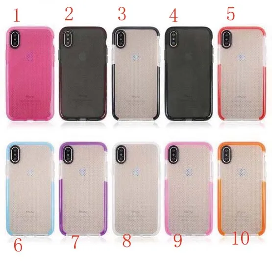 100 шт./лот двойной цвет мягкий мяч ТПУ чехол для iPhone X