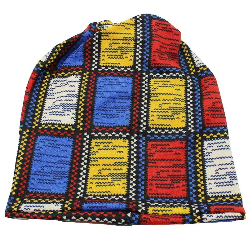 LOVINGSHA Brand Autumn Winter Hats For Women Plaid Design Contrast Color Ladies hat Skullies And Beanies Men Hat Unisex HT022 mens skully