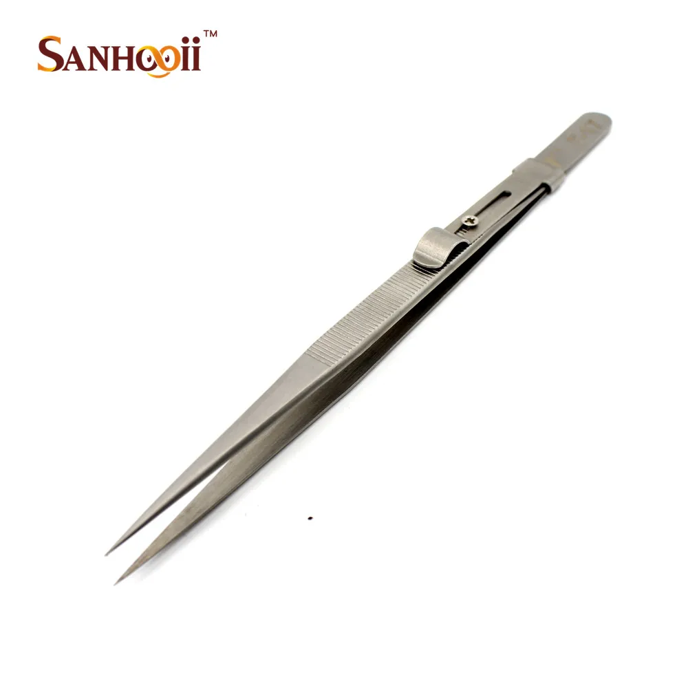 

SANHOOII Precision Adjustable Slide lock Antistatic Tweezers For Jewelry Electronic Component Holding Repair Tools