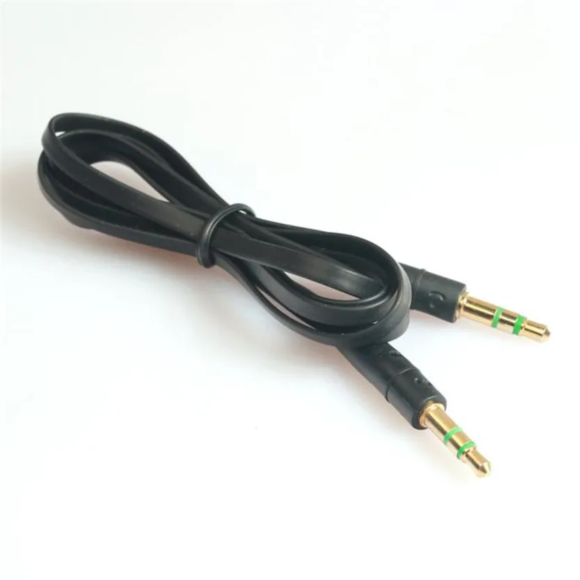 

3.5mm Auxiliary Cable Audio Cable Male To Male Flat Aux Cable 1m JUL10