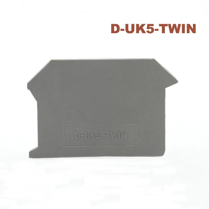 30/50 шт. D UK5 TWIN клеммы торцевая пластина на входе и двойной розетке din рейка