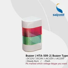 Встроенный зуммер Тип светодиодный светильник Bistratal Предупреждение свет 85dB LTA-509-2J