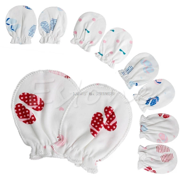 10 Pairs Cute Unisex Newborn Mittens Cotton Anti Scratching Gloves For