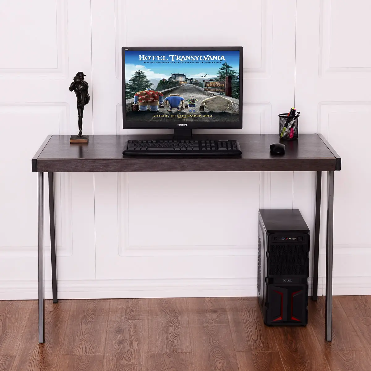Giantex Wood Top Computer Desk Modern PC Laptop Table Study Workstation Metal Frame Home Office Furniture HW54487 Giantex Wood Top Computer Desk Modern PC Laptop Table Study Workstation Metal Frame Home Office Furniture HW54487