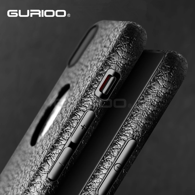 Gurioo кожа текстурированное покрытие для Apple IPhone X Роскошный кожаный чехол с