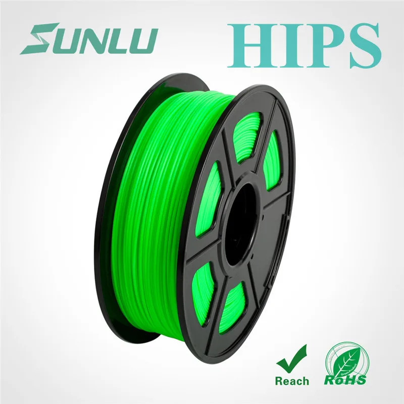 

1.75mm HIPS Filament Low Shrinkage Stable Printing Filament 1KG With Spool Support PLA ABS Filament 100% No Bubble