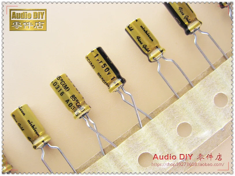 30PCS Nichicon (fine gold) FG series 1uF/50V audio electrolytic capacitors free shipping