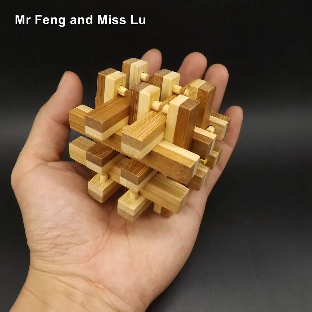 

3D 18 Pillar Bamboo Unlock Puzzle Classical Funny Toy For Children