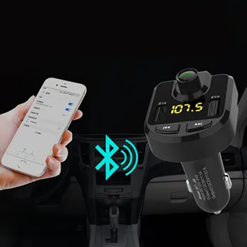 

Car 3.1A Fast Charge Bluetooth MP3 Player Bluetooth Hands-free Calling FM Transmitter Car Styling Receiver Accessories