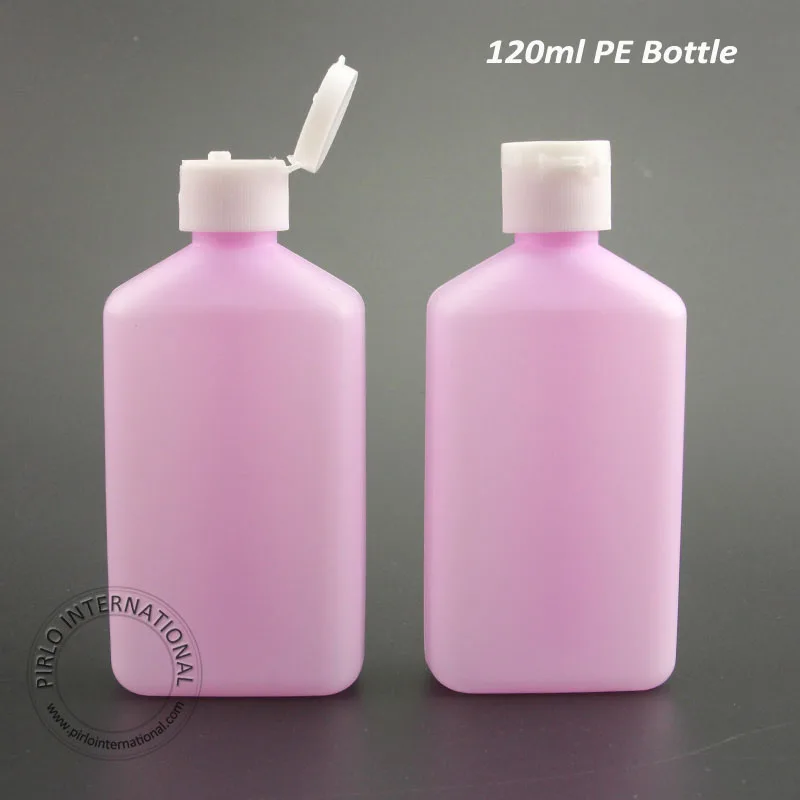 

Free Shipping!!High Quality Squeezable 120ml Pink Plastic Lotion Bottles, DIY Essential Containers, Make Up Tools
