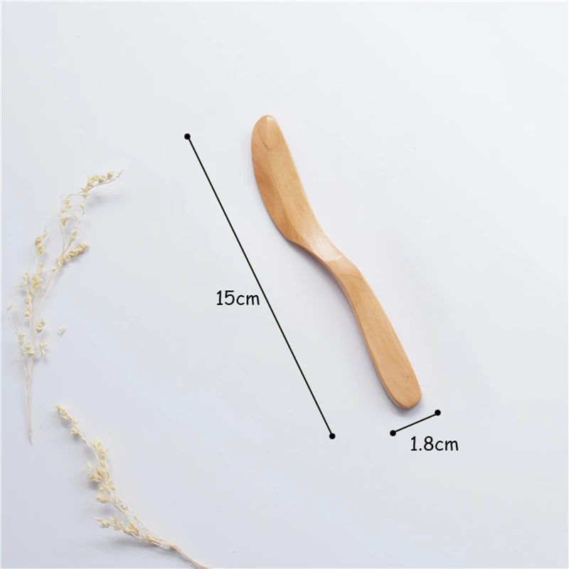 Wood Knife Butter Knife Sword Japanese Ladle Marmalade Creative Tableware Solid Cutlery Smooth Dinnerware Elegant Knives 3/6pcs