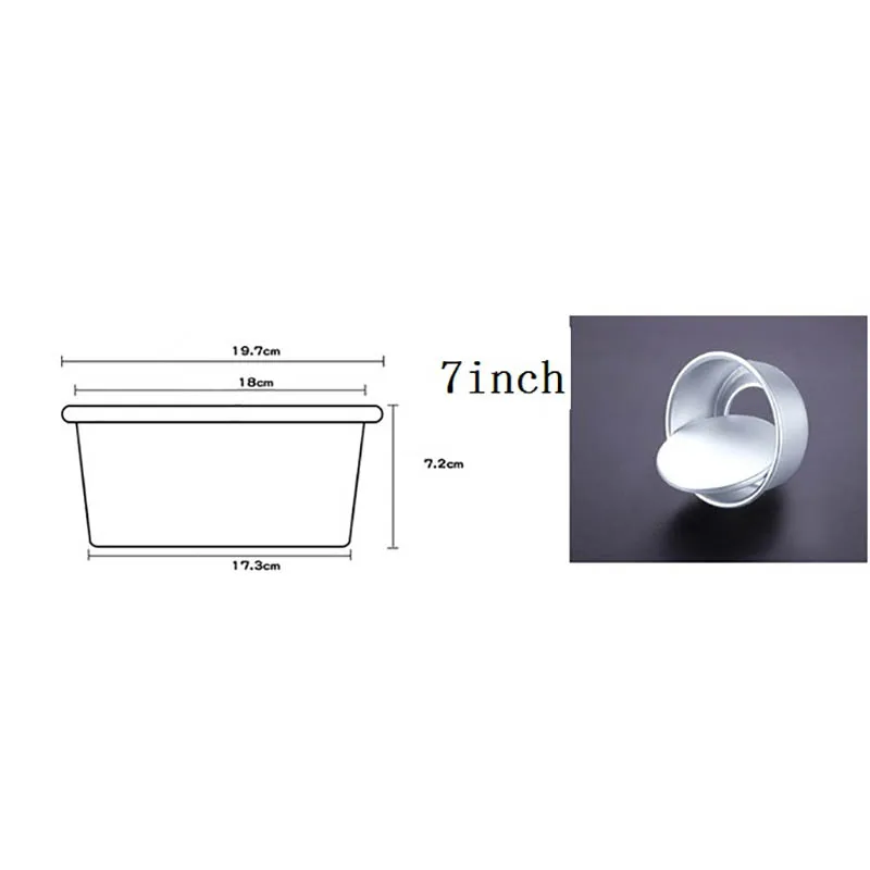 2-16 дюймов анодированный алюминиевый круглый торт плесень живое дно Чизкейк Пан цилиндр помадки формы выпечки Плесень со съемным дном - Цвет: 7 inch