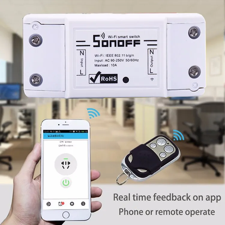 Itead Sonoff умный дом Wifi переключатель Интеллектуальный универсальный беспроводной Таймер DIY модуль переключатель MQTT COAP Android IOS пульт дистанционного управления