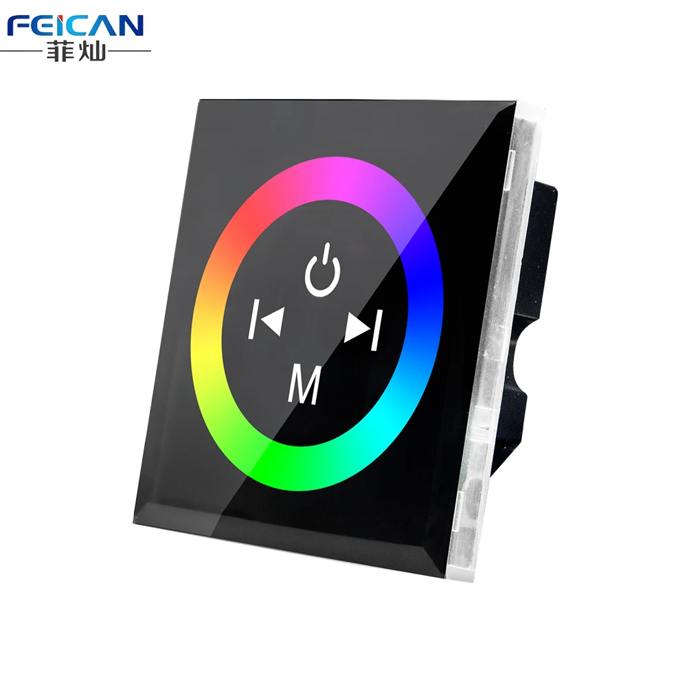 Regulador Led M/ás Oscuro para el Color Que Cambia la Tira de LED Controlador Led de Panel T/áctil 1# Luces de Panel etc. Regulador LED RGB de Color Montado en la Pared