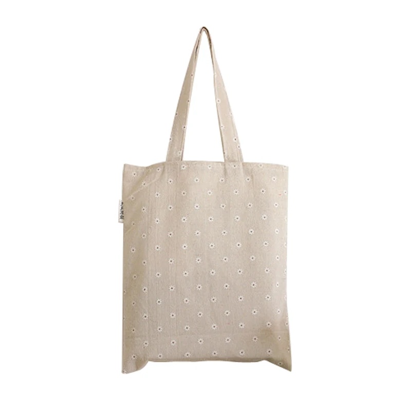 2015 Fahsion Women Bags Casual Linen Big Bags White Daisies Shoulder