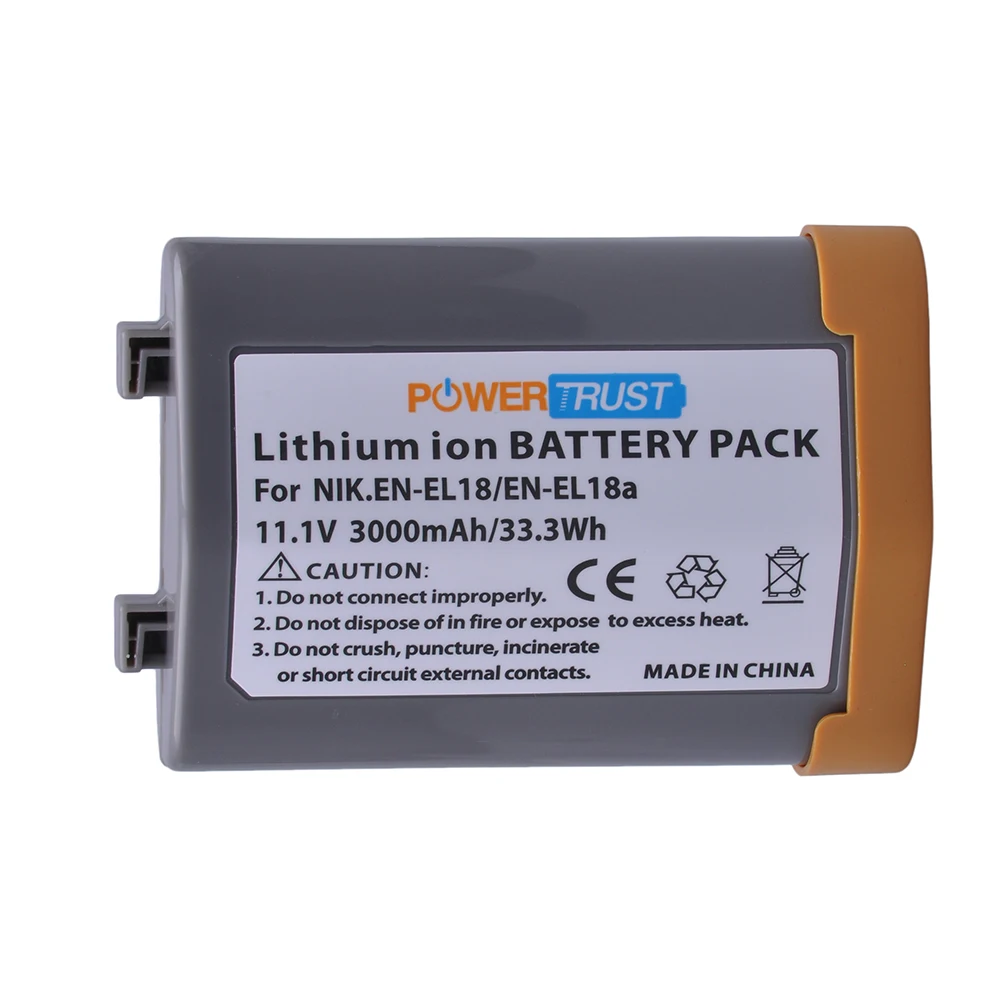 PowerTrust 2x3000 mAh EN-EL18 EN-EL18A аккумуляторная батарея камеры для Nikon EN EL18 ENEL18 D4, D4S, D5, MB-D12, D800, D800E