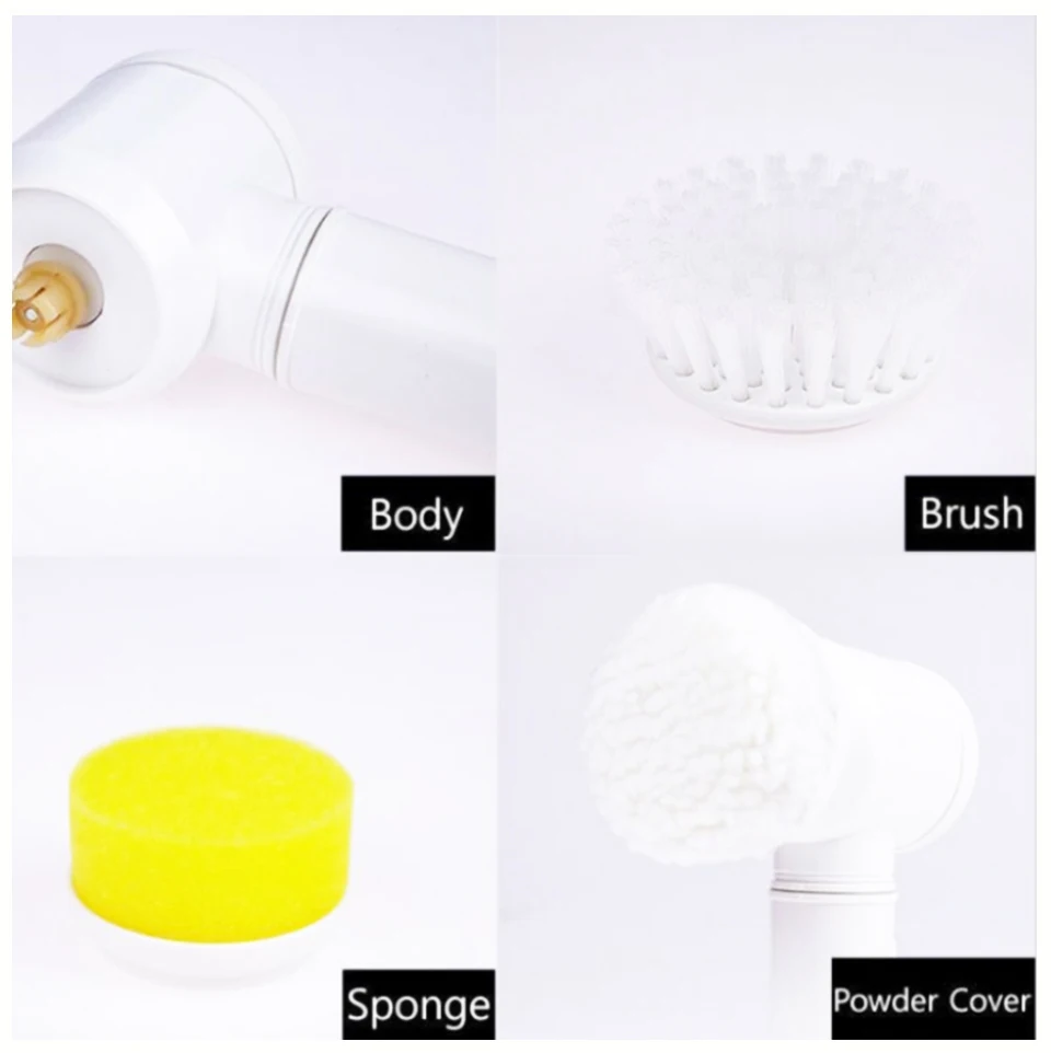 5 in 1 Multi function Cleaning Brush Handheld Power Scrubber Brush Electric Spin Cleaning Brush KitchenBathroomWindow Cleaner  (8)