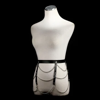 

Leather Body Harness Waist Chain Belt Punk Rock Festival Sexy Rave Harajuku Party Club Accessories