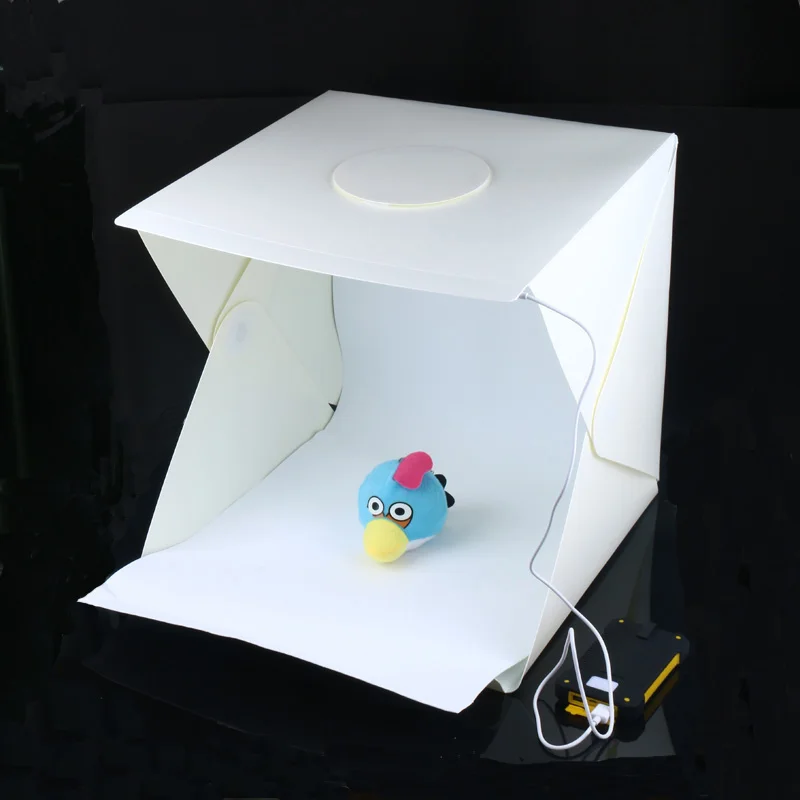 Portable Folding Photography Diffuse Lightbox LED Mini Studio Table Shooting Softbox Background For DSLR Camera IPhone Android