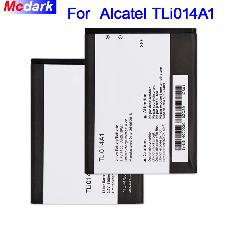 Аккумулятор Mcdark 1400mAh TLi014A1 для Alcatel M'Pop 5020D fire 4012A 4012X 4007D Pixi 3 Batterie Bateria мобильный