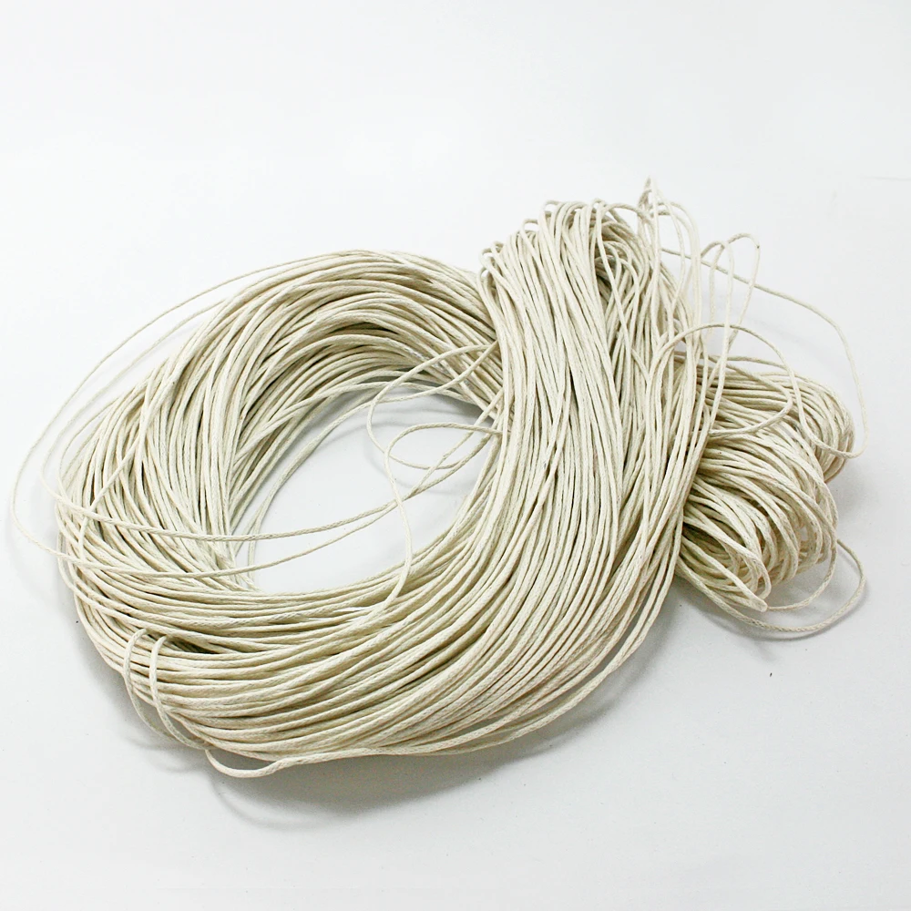 60 meters/lot 1MM diameter Thread Cotton Waxed Cord String Strap Necklace Rope Bead jewelry findings for DIY Bracelet cotton rope waxed cord