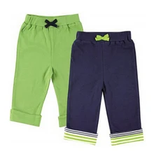 2 шт./лот детские штаны для мальчиков для новорожденных; для детей 0-3 лет, M синий/зеленый Штанишки для малышей штаны для мальчиков хлопковые брюки; сезон весна-осень; детские штаны