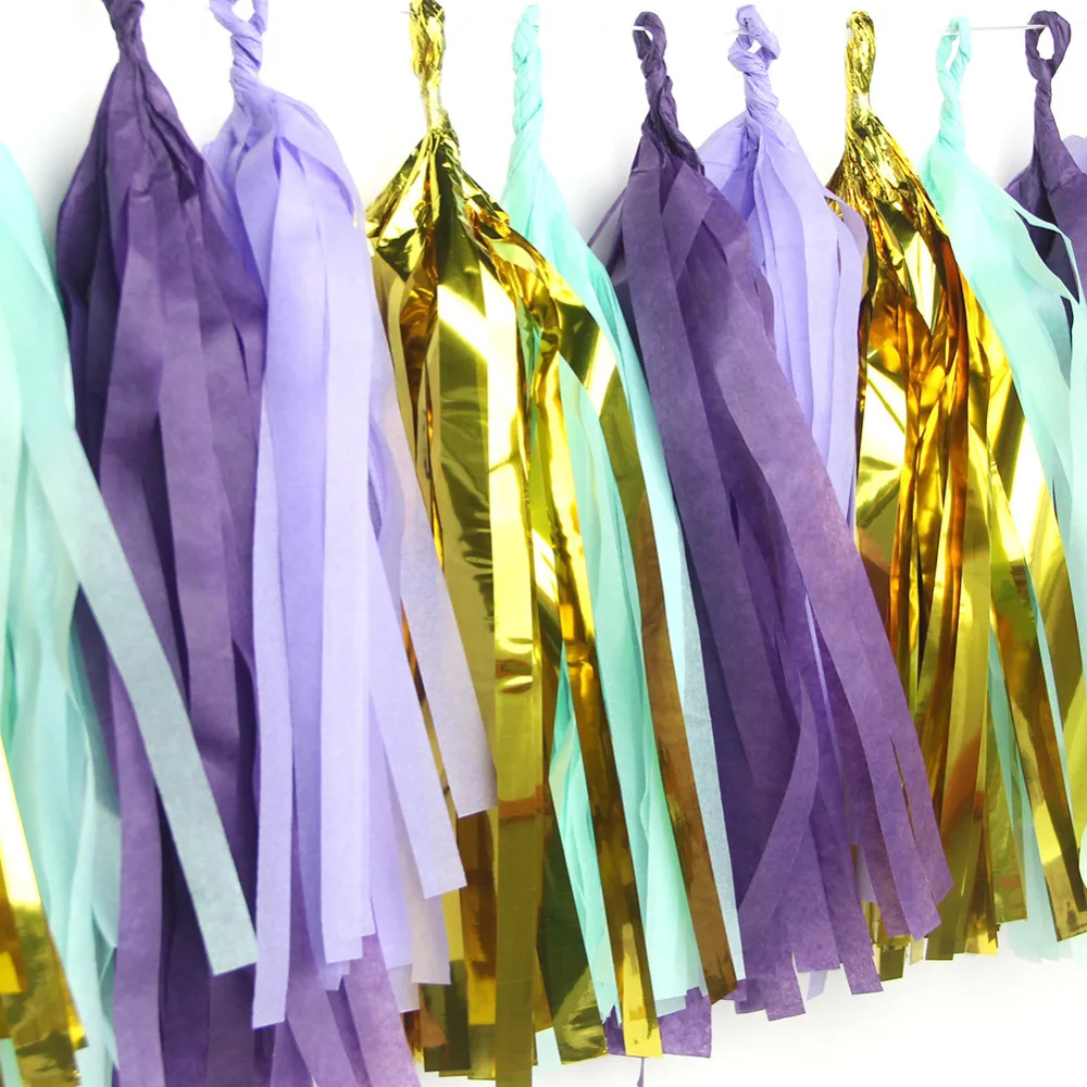 (Purple Lavender Gold Mint) 20pcs Stunning Paper T...