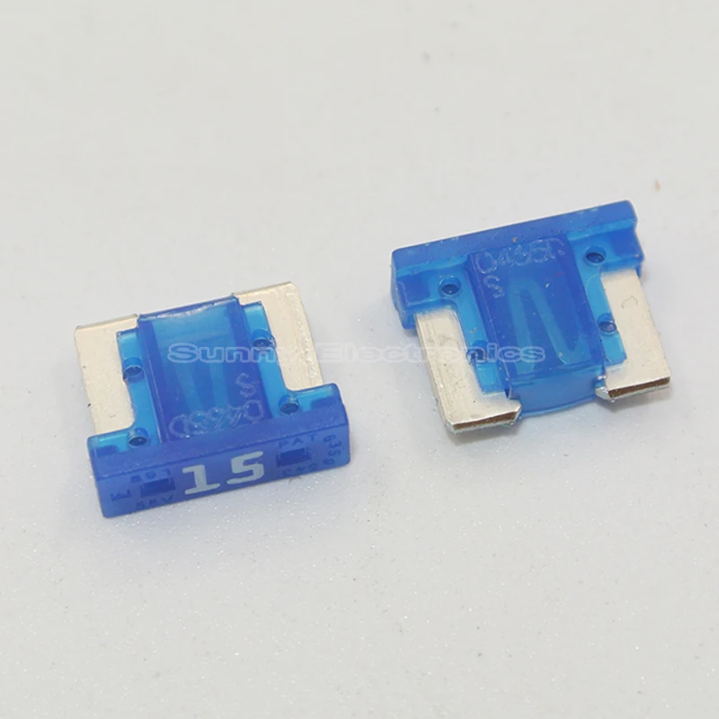 15A Mini Blade Style Fuses 32V Short Circuit Protection Fuse 100 Pack APM/ATM DC 