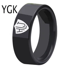 YGK бренд 8 мм черная труба стиль мужской вольфрамовый Карбид кольцо испанский CTR Кольцо HLJ дизайн кольцо выбрать правильное кольцо
