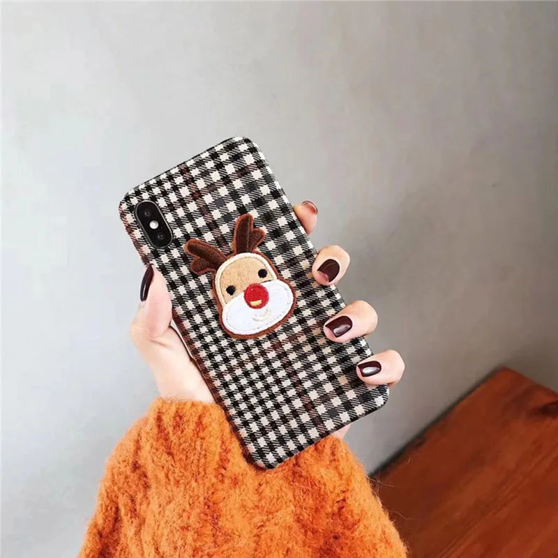 Фланелевый плед xs max Чехол для мобильного телефона 7p ретро 8 plus/6s/x/xr мягкая