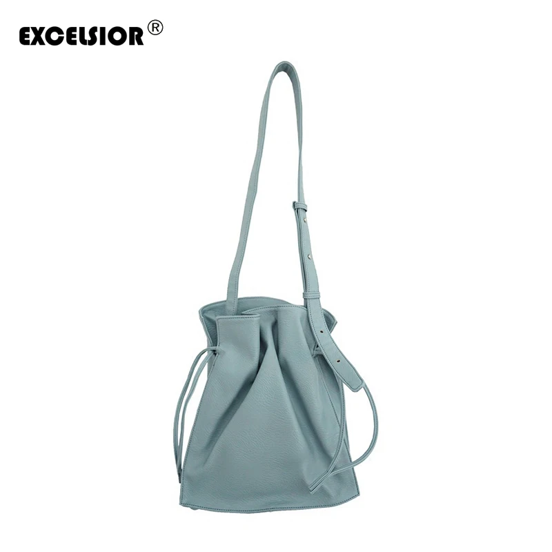 

EXCELSIOR 2019 Women's Bag Fashion Female Shoulder Bags High Quality PU Solid Handbag String Crossbody Bag with Adjustable Strap