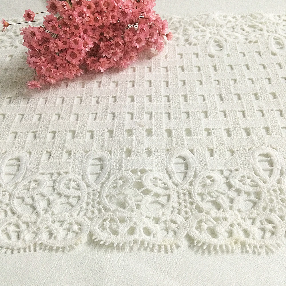 10yards Lot Lace Trim Ribbon White Lattice Wedding Dresses 10yards Lot Lace Trim Ribbon White Lattice Wedding Dresses Embroidery Cotton Cloth Water Soluble Decoration Dhl Diy L In From Home Garden