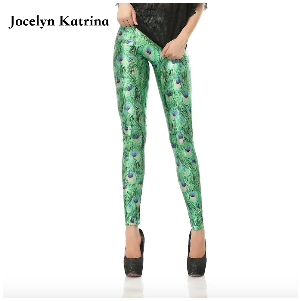 كاترينا jocelyn 3d الطباعة الرقمية الجوارب طماق الطاووس الريشة اليوغا السراويل