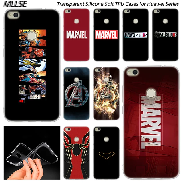 US $1.64 Marvel Comics Simple Logo Soft Silicone Case for Huawei NOVA 3 3i 4 Honor 7A Pro 7S 6X 7X 8X 8 9 10