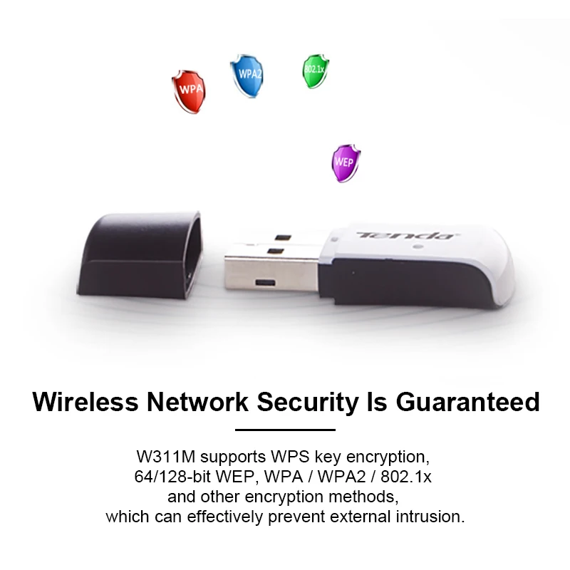 Tenda W311M мини беспроводной USB WiFi адаптер 150 Мбит/с портативная беспроводная сетевая