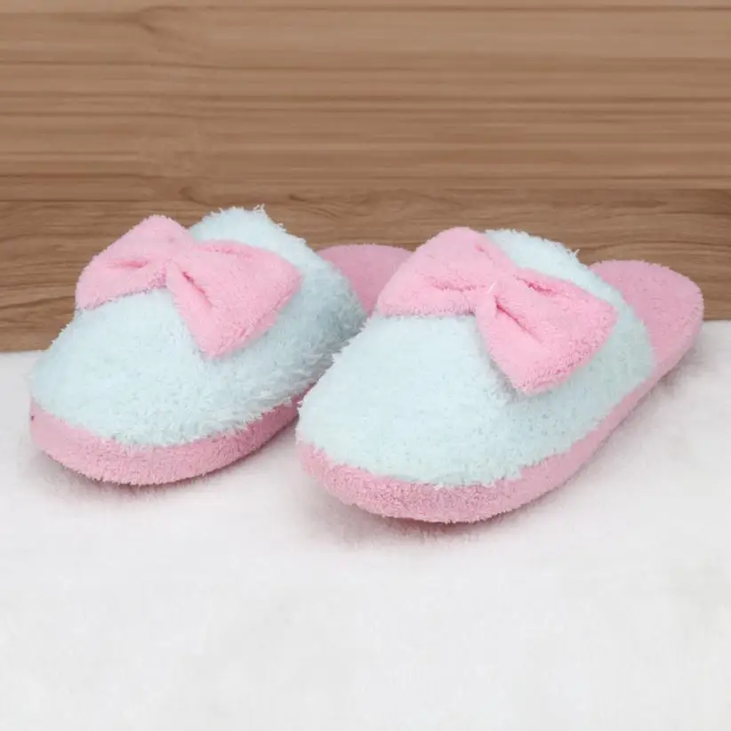 

Women Soft Warm Indoor Bowknot Cotton Slippers Home Anti-slip Shoes 36-40 Indoor&Outdoor  OCT02