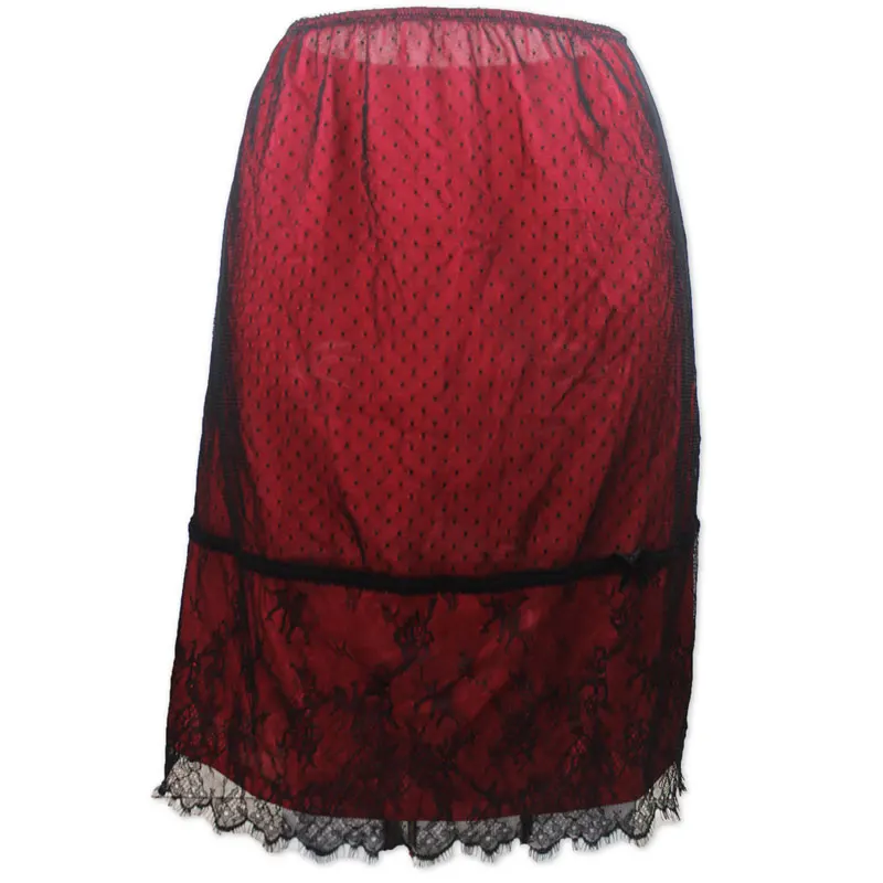 3 цвета винтажное высококачественное кружевное сексуальное нижнее белье для женщин секретная Женская юбка Прозрачная Марля - Цвет: Red