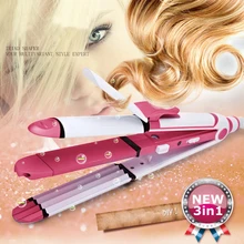 Pro 3 в 1 выпрямитель для волос и бигуди, многофункциональное чистое железо для волос и локоны Y-0998 в профессиональном дизайне