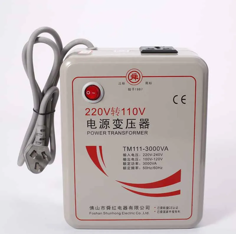 

New New 220 V to 110 V 3000W Step Down Voltage Converter Transformer Converts 3000 Watts EMS DHL Free Shipping