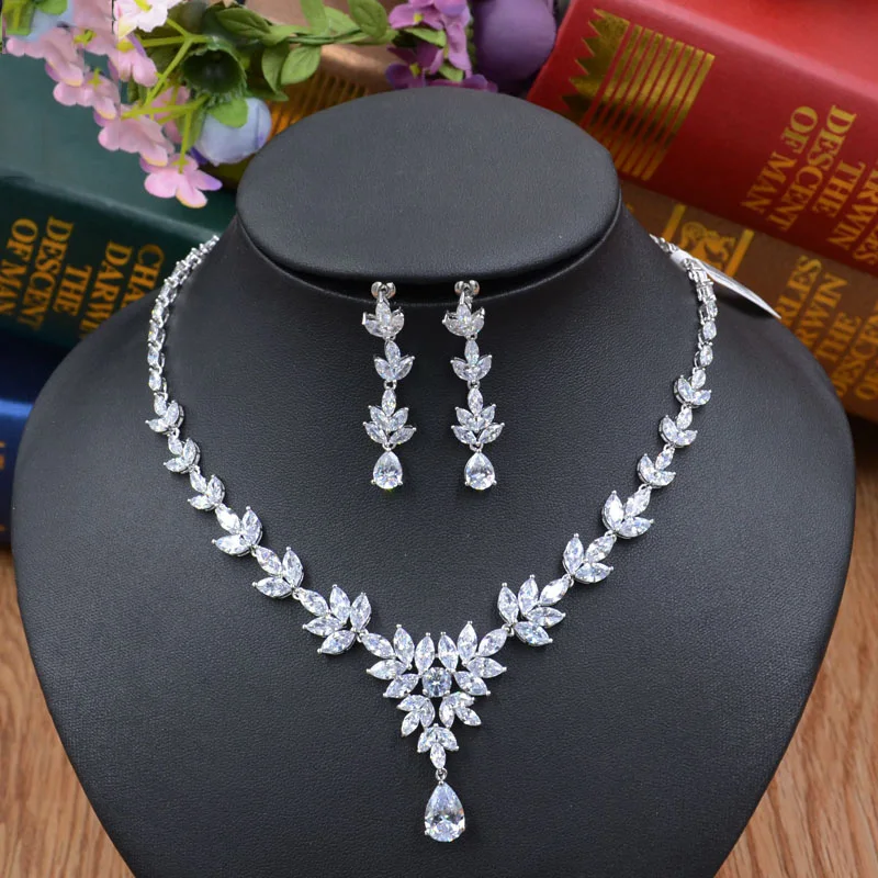 Zircon Necklace Choker Bridal Wedding 