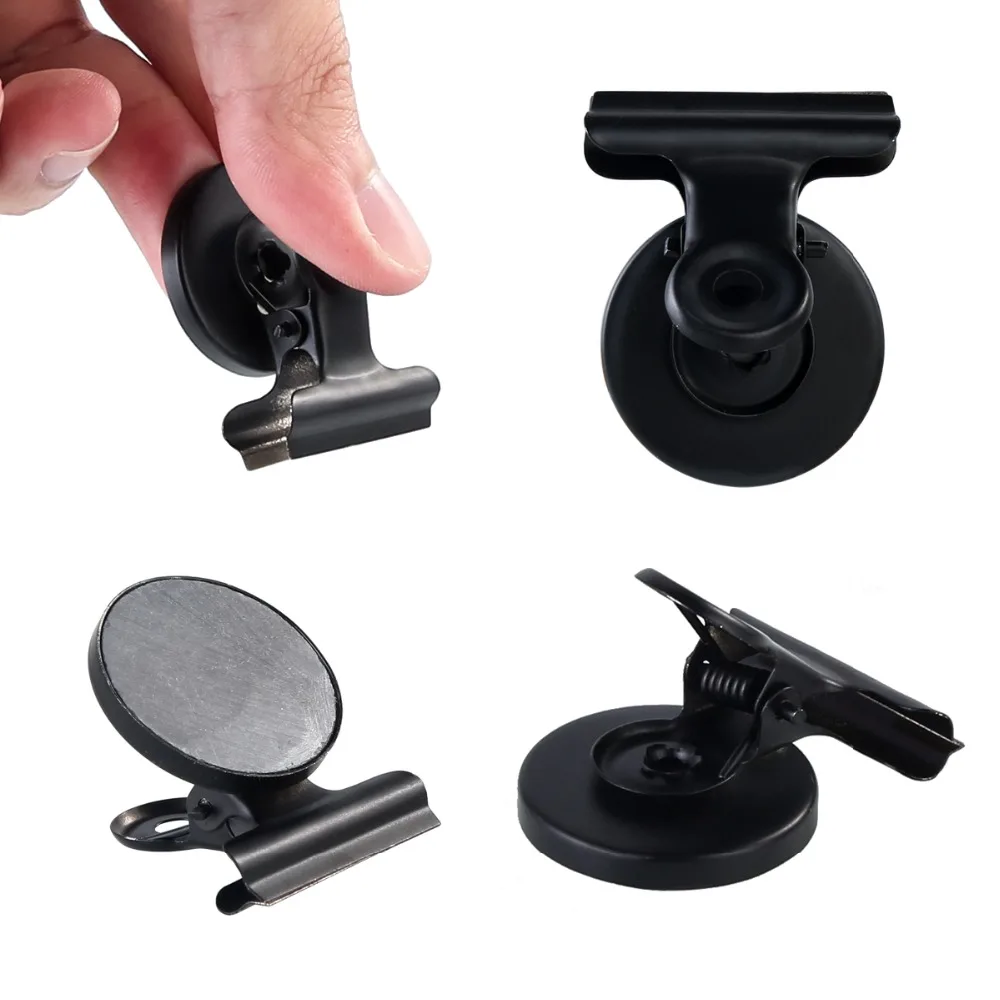 

16pcs/lot Metal Refrigerator Magnetic Clip Clamp Non-Slip Memo Note Holder Gripper Holding Documents Office Organizing Magnetic
