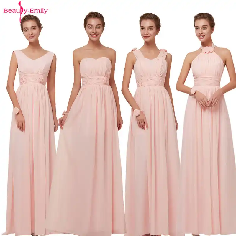 vestidos largos color blush