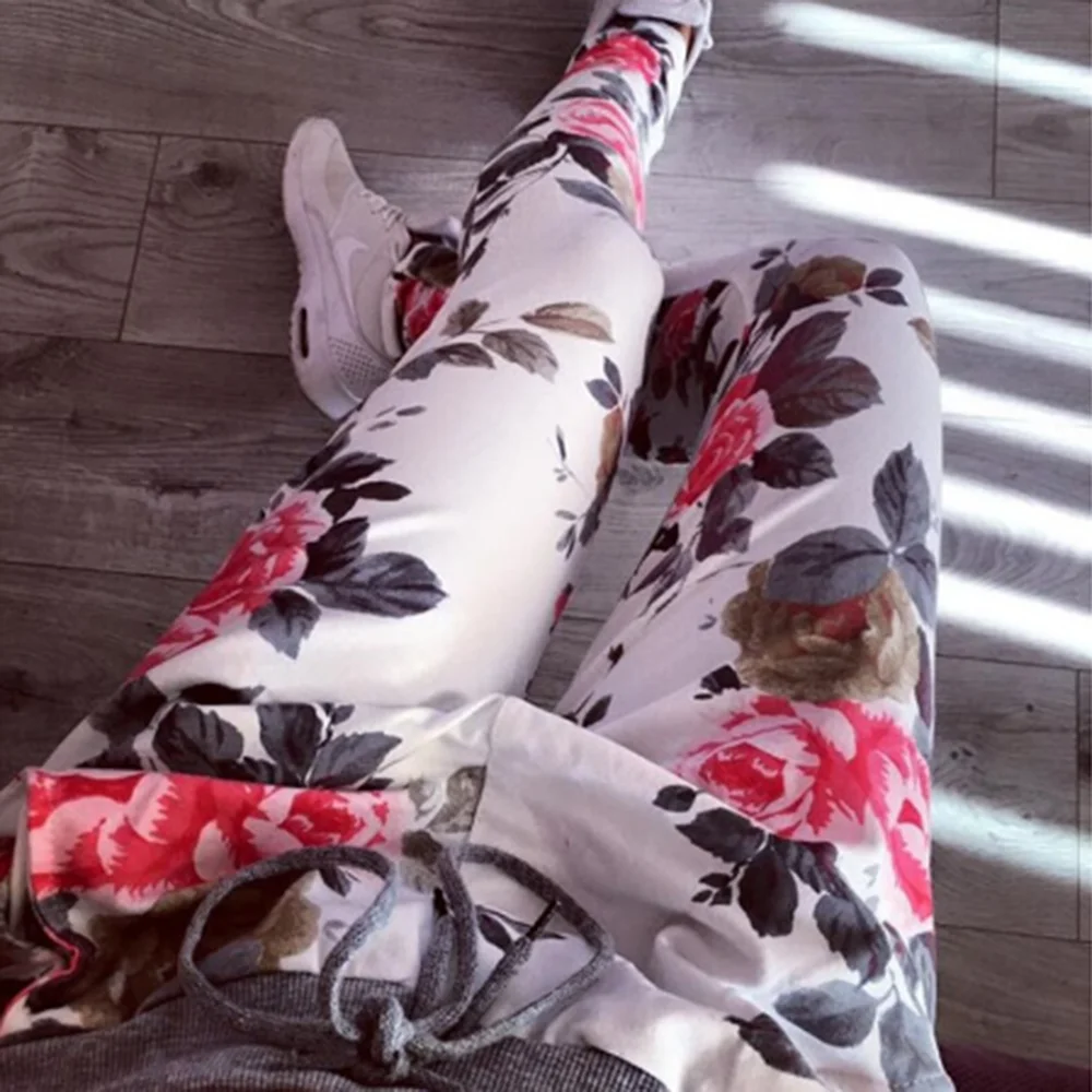 Женские повседневные брюки шаровары с цветочным принтом новый стиль|capri trousers|fashion