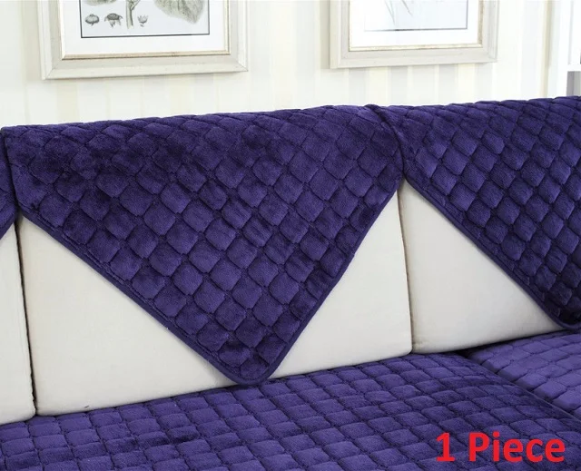 1 шт. клетчатый плюшевый тканевый чехол для дивана в Европейском стиле, Мягкий Нескользящий чехол для дивана, чехол для дивана, полотенце для декора гостиной - Цвет: dark blue 1pcs
