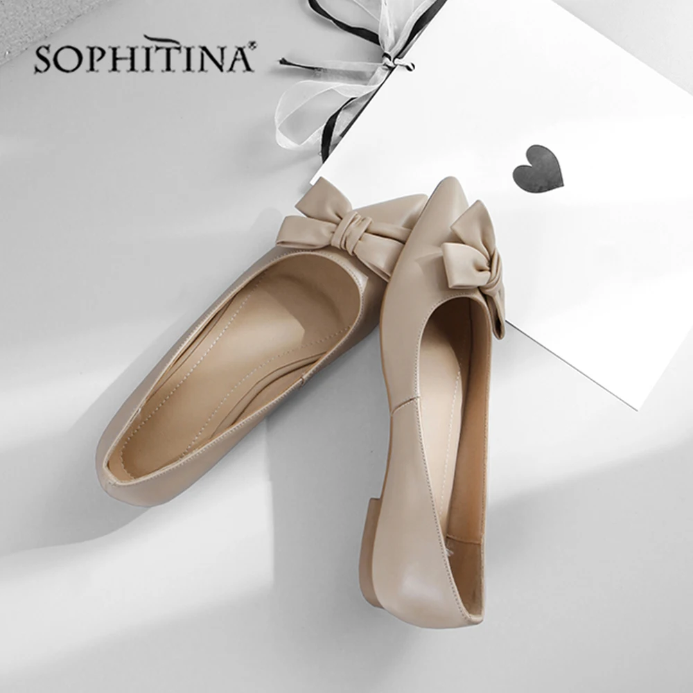 SOPHITINA/Высококачественная обувь из натуральной кожи на плоской подошве Милая
