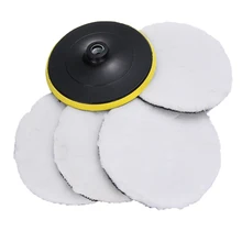5 шт./компл. Профессиональный " полировщик/буфер мягкий шерстяной берет& Pad крюк петля для полировки/полировки стекла полировки комплект