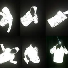 Ночной светильник, светящаяся Светоотражающая одежда, ночная безопасная одежда, модная одежда, верхнее пальто, полностью Светоотражающая куртка, Ночная спортивная одежда