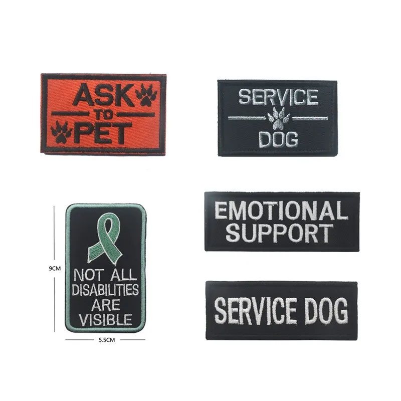 Do Not Pet Embroidery Patch Armband Badge Military Service Dog Tactical Morale Decorative Patches Sewing Applique Embellishment